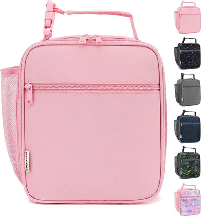 Lunch Box for Kids Boys Girls Men Women, Insulated Small Soft Cooler Lunch Bag Kit for School Work Picnic Travel - Reusable Portable Lunchbox, Pink1