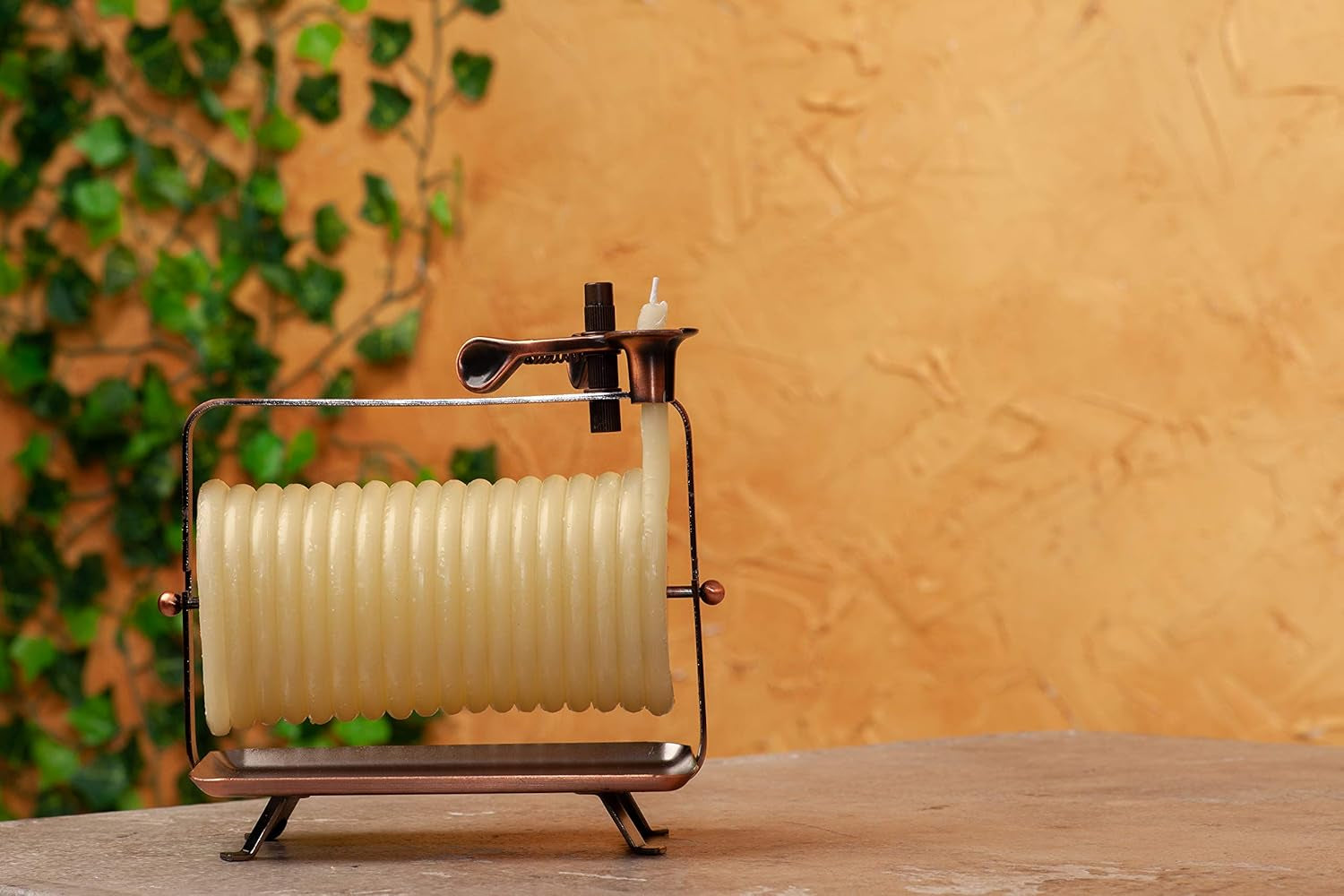 48-hour-horizontal-candle-eco-friendly-natural-beeswax-with-cotton-wick-color-yellow
