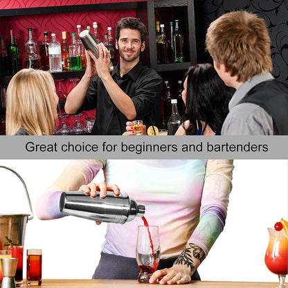 24Oz Cocktail Shaker Bar Set-Professional Margarita Mixer Drink Shaker Professional Stainless Steel Bar Tools Built-In Bartender Strainer for Martini Kit6
