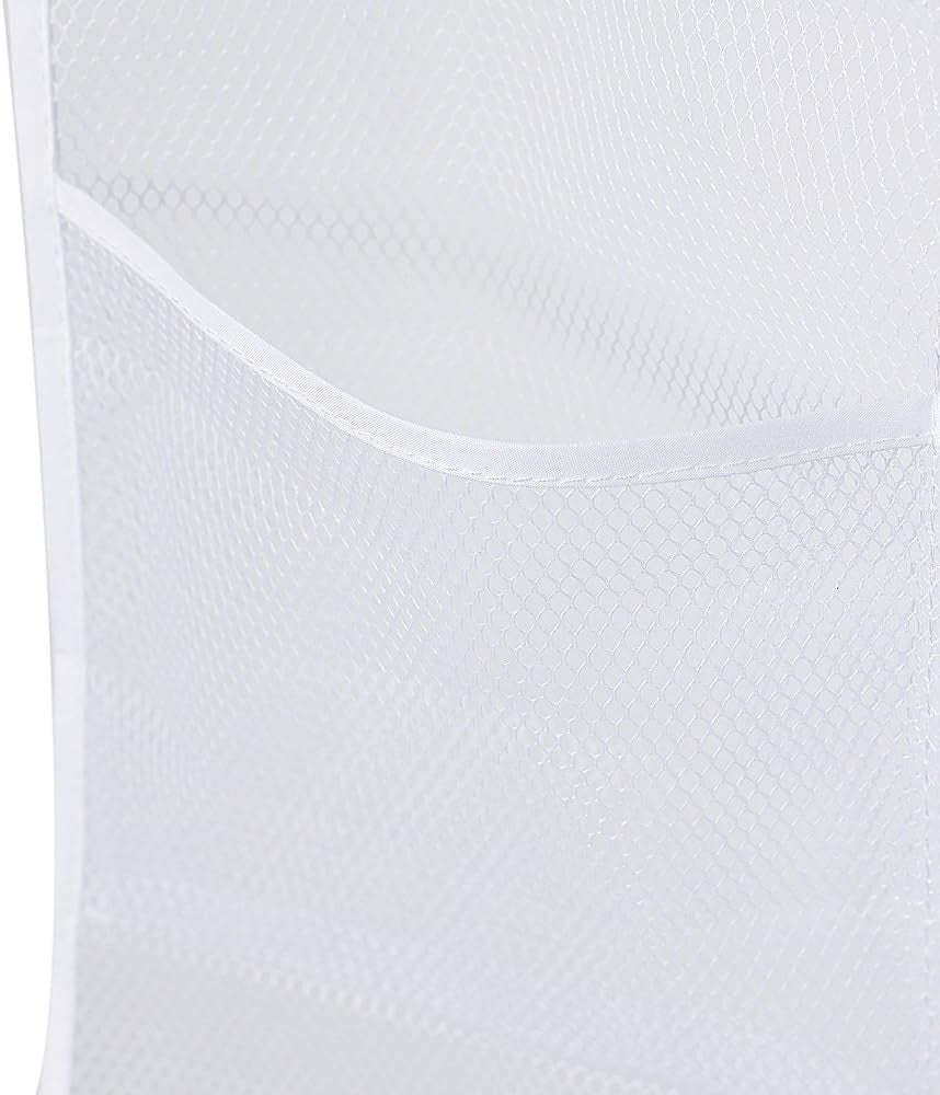 6-storage-pockets-hanging-mesh-shower-caddy-space-saving-bathroom-accessories-and-quick-dry-bath-organizer-with-hanger-white