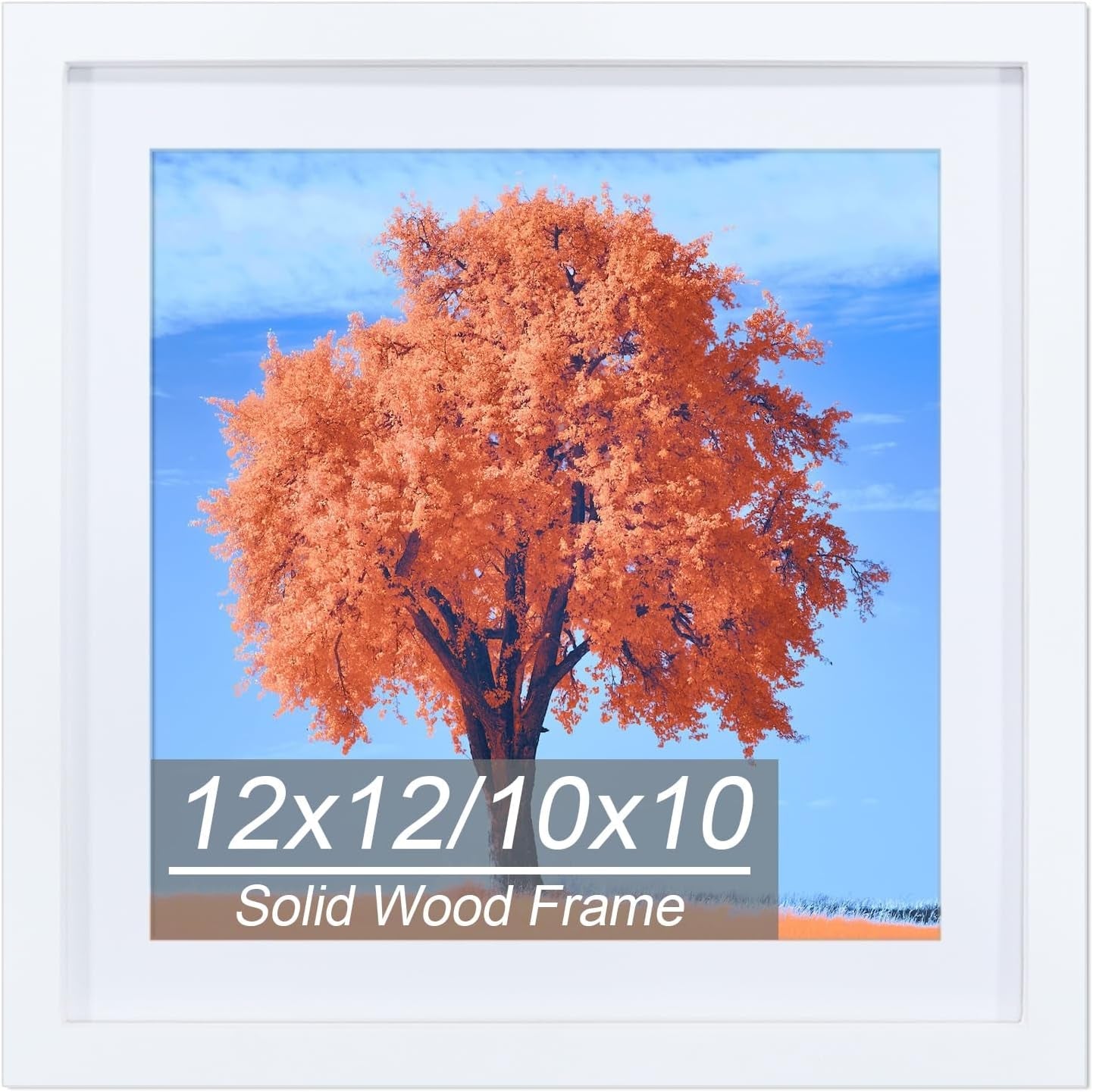12x12-picture-frame-white-solid-wood-diamond-art-painting-frames-30x30cm-display-pictures-10x10-with-mat-or-12-x-12-without-mat-12x12-frame-for-photos-posters-prints-artworks-puzzles-wall-hanging