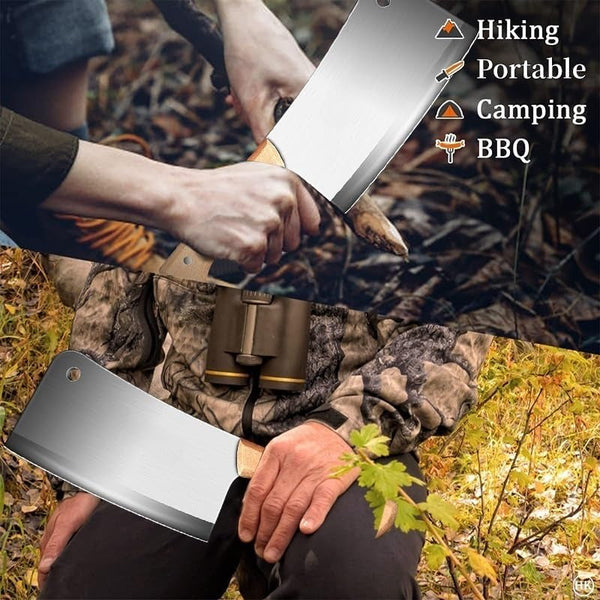 Meat Cleaver, 8 Inch Stainless Steel Cutting Knife Household Kitchen Beef Slicing Chef Dual-Use Chopping Bone Special Knife5