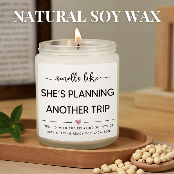 Travel Gifts for Women, Funny Travel Lover Candle, Lavender Scent4