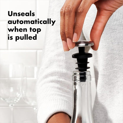OXO Steel Leakproof Expanding Wine Stopper (2 Pack)5