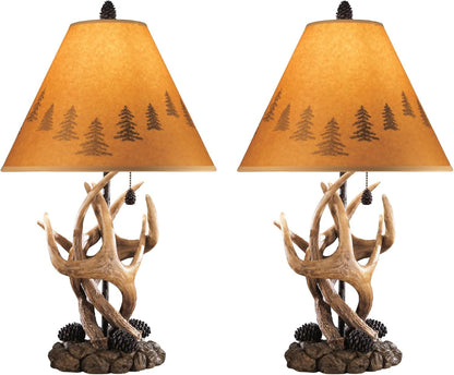 Signature Design by Ashley Derek Rustic Table Lamps, Living Room, Set of 21