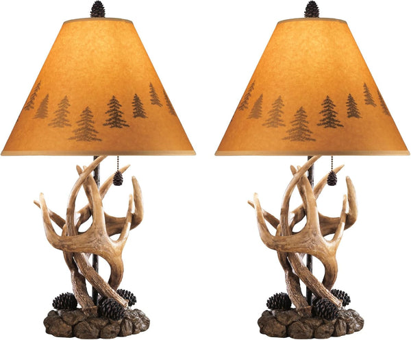 Signature Design by Ashley Derek Rustic Table Lamps, Living Room, Set of 21
