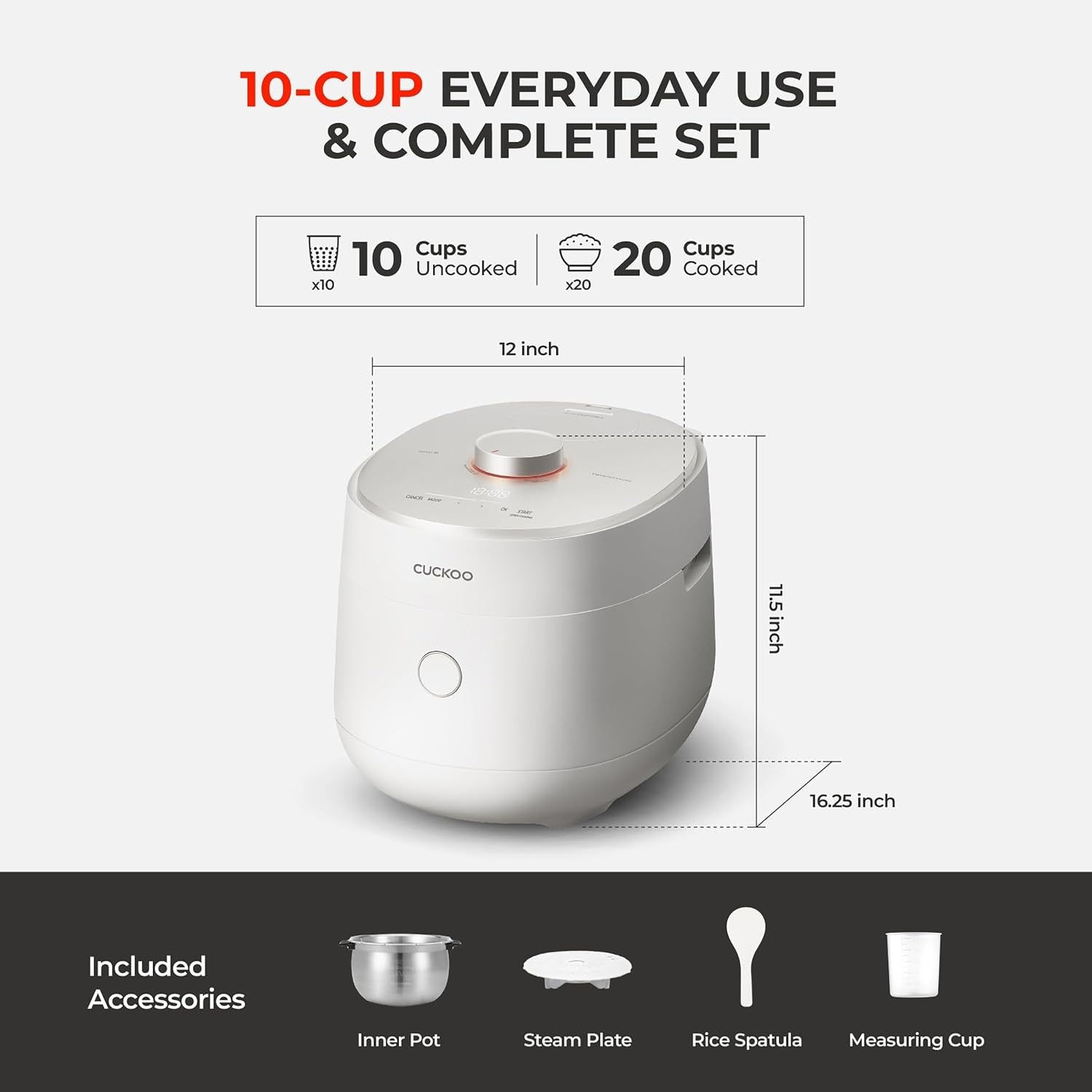 cuckoo-twin-pressure-induction-rice-cooker-20-cup-cooked-crp-ohtr1009fw-large-10-cup-uncooked-capacity-full-stainless-steel-inner-pot-14-menus-silent-pressure-system-quick-rice-made-in-korea