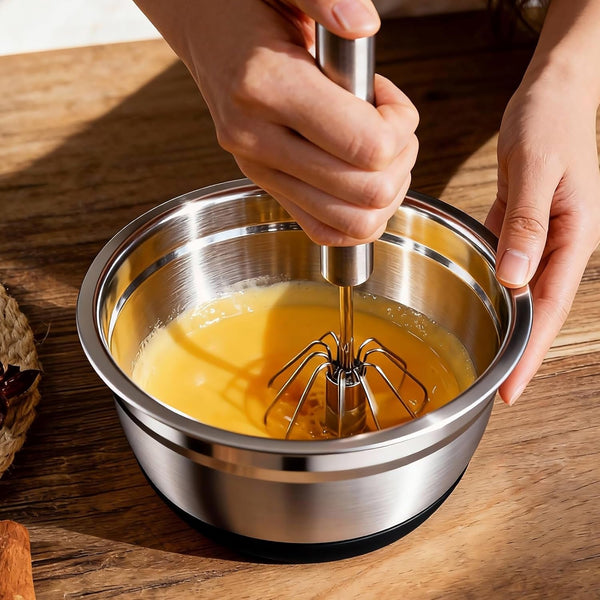 Stainless Steel Mixing Bowls Set with Lids & Silicone Base,7‑Piece Set4