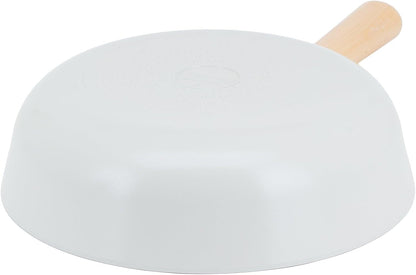 FIKA 10-Inch Nonstick Ceramic Coated Flat Bottom Wok Pan with Natural Wooden Handle, Induction Compatible, Deep Stir Fry Cooking Pan, Made in Korea (26Cm)4