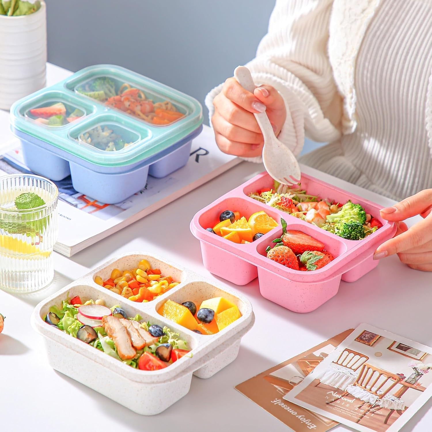bento-box-for-kids-4-pack-3-compartments-meal-prep-containers-reusable-lunch-containers-food-storage-containers-with-lids-stackable-snack-boxes-for-school-work-and-travel