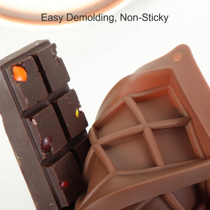 Chocolate Bar Mold, Food-Grade Chocolate Silicone Molds | DIY Chocolate Bar Mold, Chocolate Chip Mold for Stuffed Bar, Premium Candy Bar Mold, Easy to Clean and Reusable3