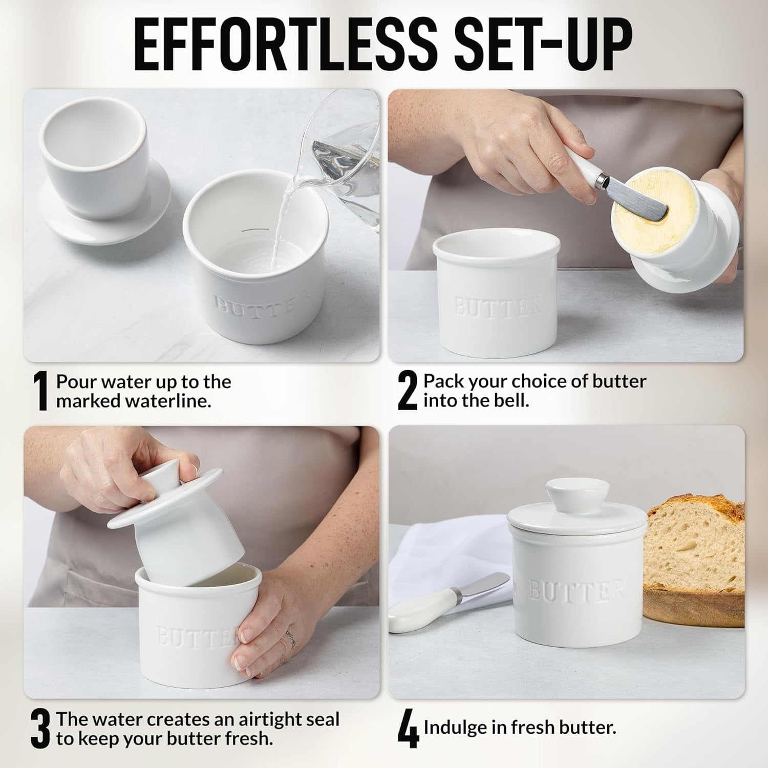 bell-shaped-butter-crock-with-lid-for-countertop-with-water-line-spreader-knife-ceramic-french-butter-dish-keeper-for-fresh-soft-spreadable-butter-white