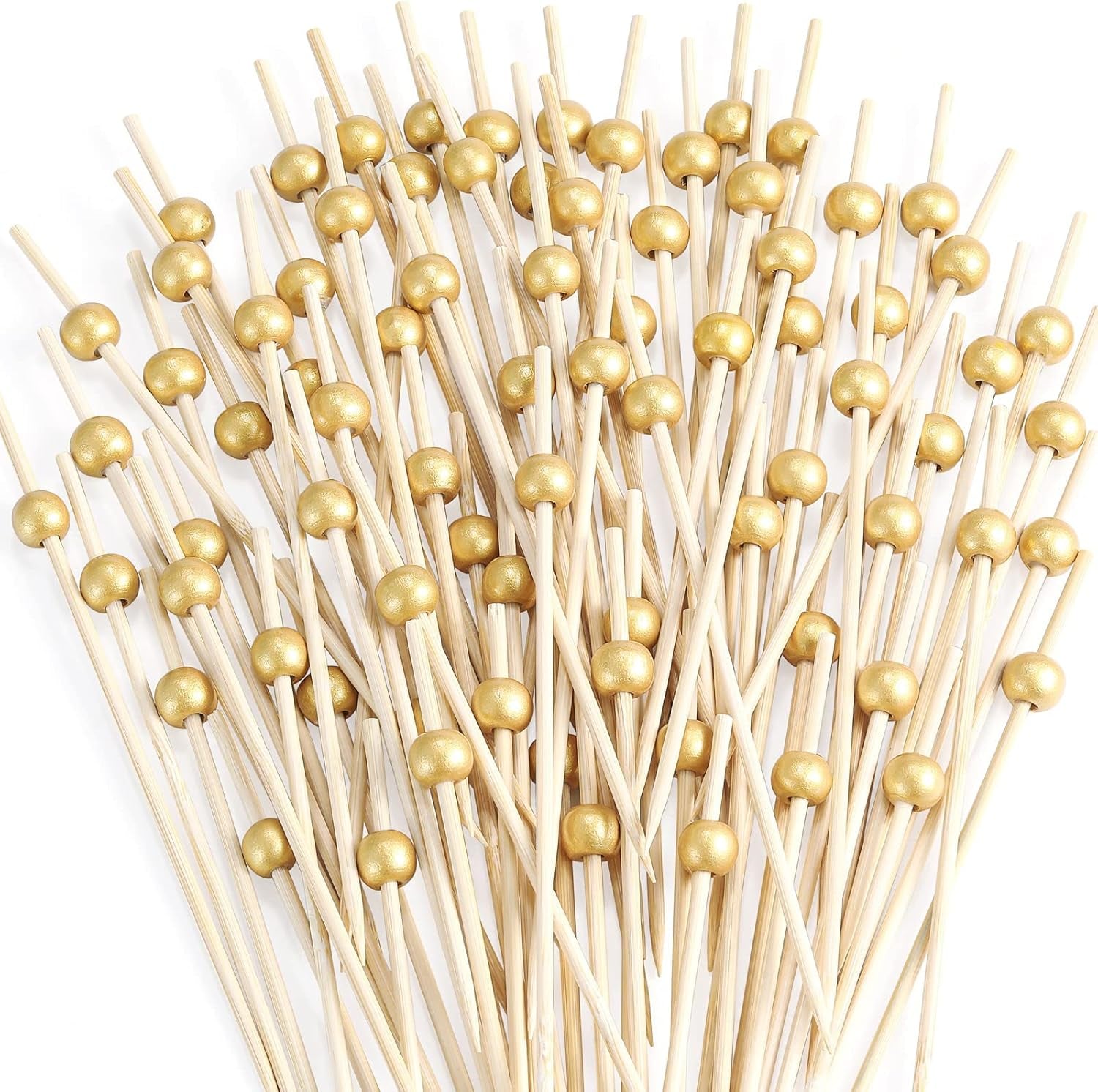 200-pcs-cocktail-picks-fancy-toothpicks-for-appetizers-mini-food-picks-bamboo-cocktail-sticks-skewers-for-drinks-desserts-charcuterie-4-7-inch-decorative-wedding-party-gold-ball-tooth-picks