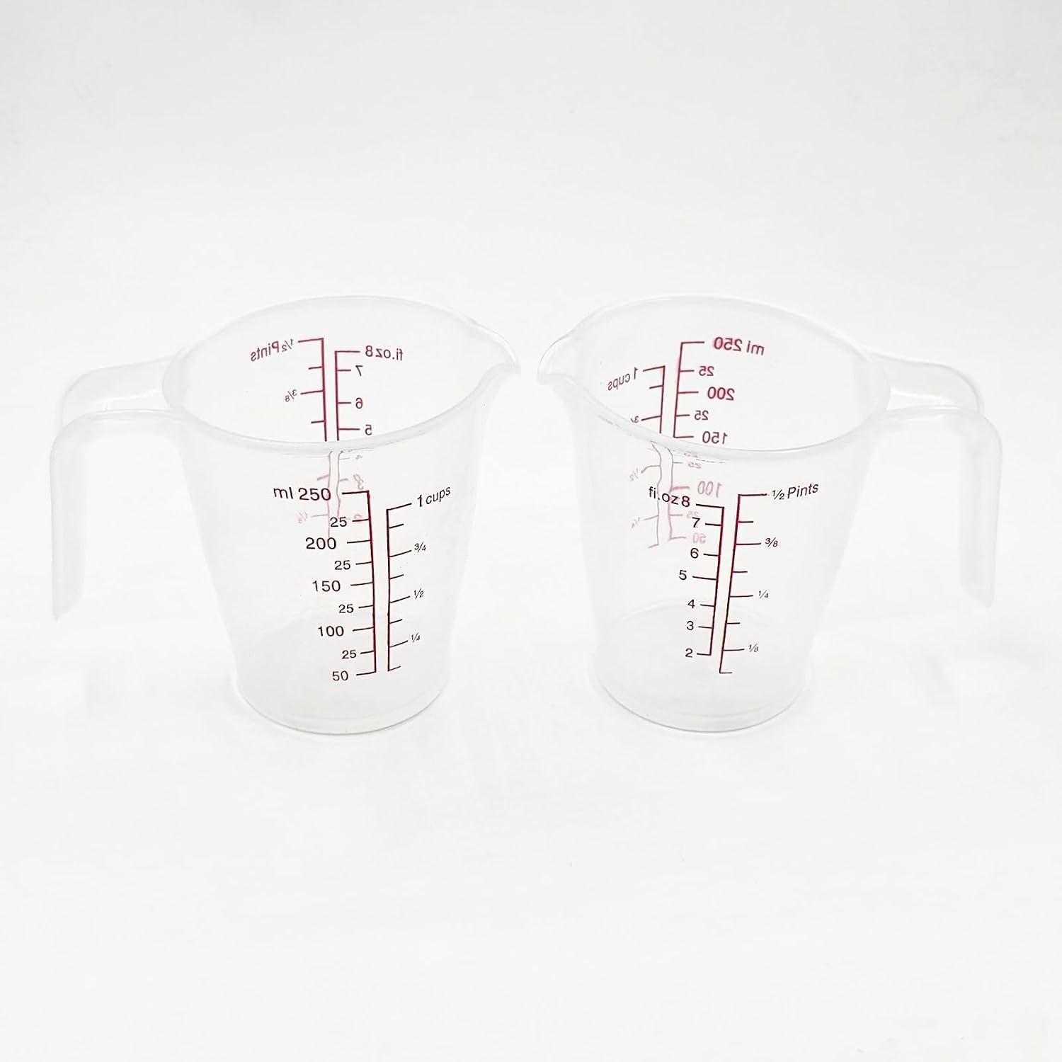 plastic-measuring-cup-2pcs-250ml-measuring-mug-8-16oz-with-handle-graduated-pitcher-for-baking-flour-oil-powder-cooking-kitchen-measure-container-stackable-250ml-0-06gal