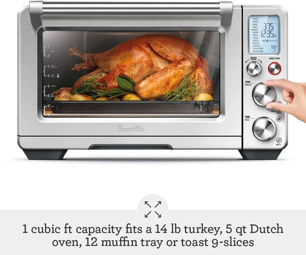 Breville BOV900BSS Smart Oven Air Fryer Pro, Brushed Stainless Steel | Roast, Bake, Dehydrate and More with Countertop Oven'S 13 Functions | Convection Setting Reduces Cook Time by up to 30%3
