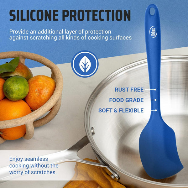 Silicone Kitchen Utensils Set 24 Pcs Cooking Utensils Set - Can Opener, Masher, Turner, Spatula 446°F Heat Resistant Non-Stick - Premium Silicone and Stainless Steel Utensil Set7
