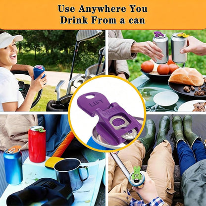 6PCS Colorful Soda Can Tab Openers & Leak-Proof Drink Covers(New Model) | One-Hand Soda Can Opener and Reusable Protector Caps for Coke, Beer, Soda, and Aluminum Cans for Parties, BBQ, Camping&Travel6