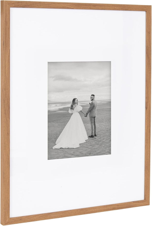 Gallery Rectangle Picture Frame Set of 3, 16 X 20 Matted to 8 X 10, Brown, Modern Three-Piece Photo Frame Set for Gallery Wall Decor in Living Room Wall Display8