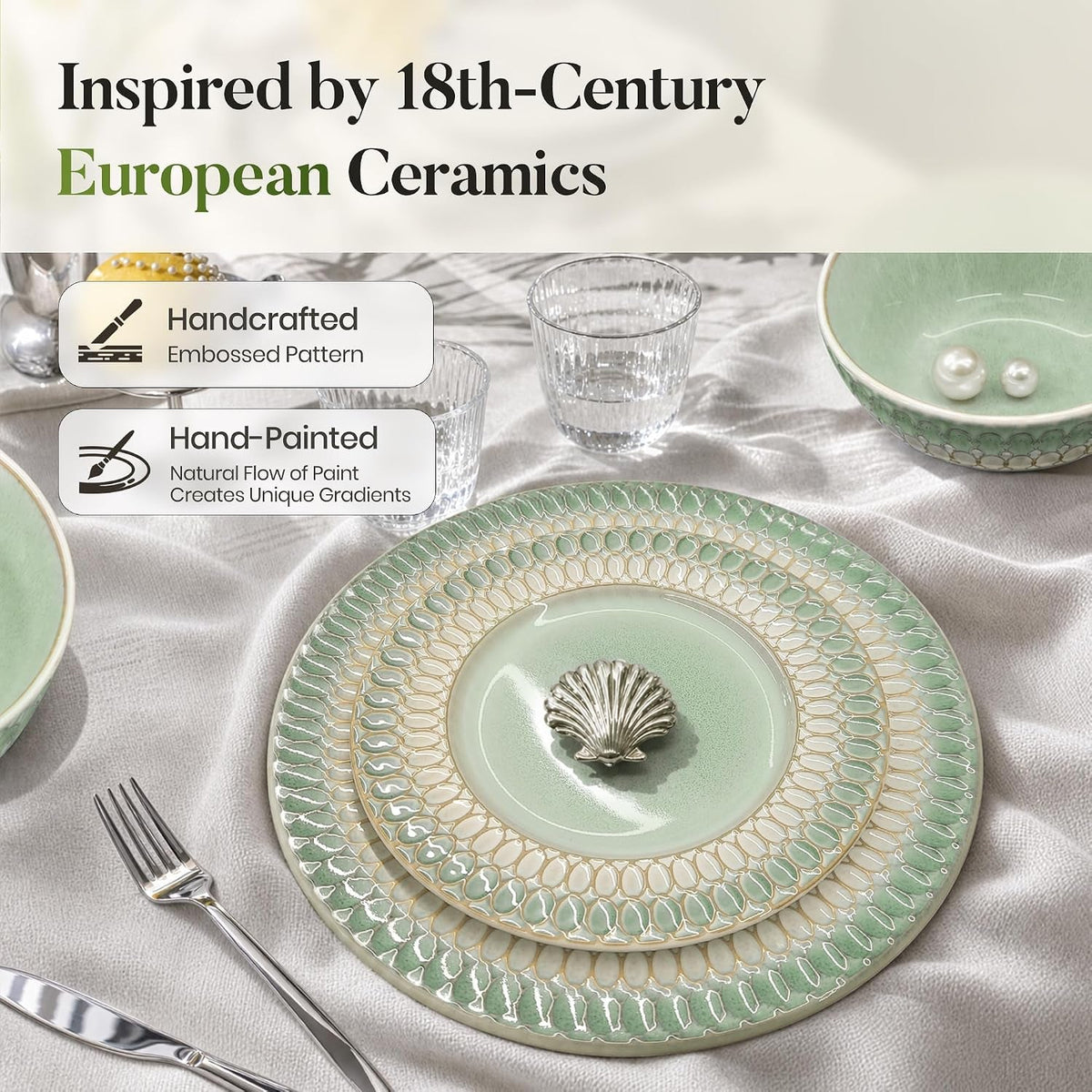 32pcs-stoneware-embossed-dinnerware-set-for-8-green