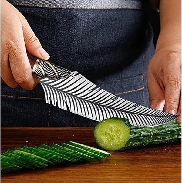 Feather Viking Boning Knife, 6 Inch Professional Viking Knife Meat Cleaver Full Tang with Sheath Gift Box for Outdoor Camping Thanksgiving Gifts for Men Women7
