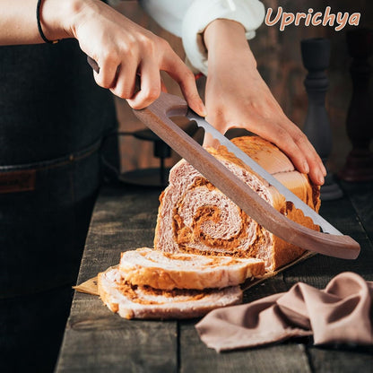 Wooden Bread Bow Knife for Sourdough, Bread Saw for Homemade Bread, Sourdough Knife Slicer for Slicing, Sourdough Bread Cutter6
