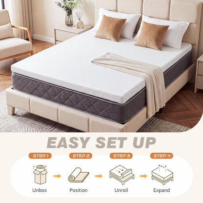 3 Inch Queen Gel Memory Foam Mattress, Cooling Gel Infused Pressure Relief Mattress, Non Slip with Removable Washable Cover, Certipur-Us & Oeko-Tex Certified7