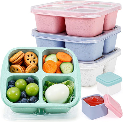 4 Pack Bento Snack Boxes Lunchable Containers for Kids & Adults1