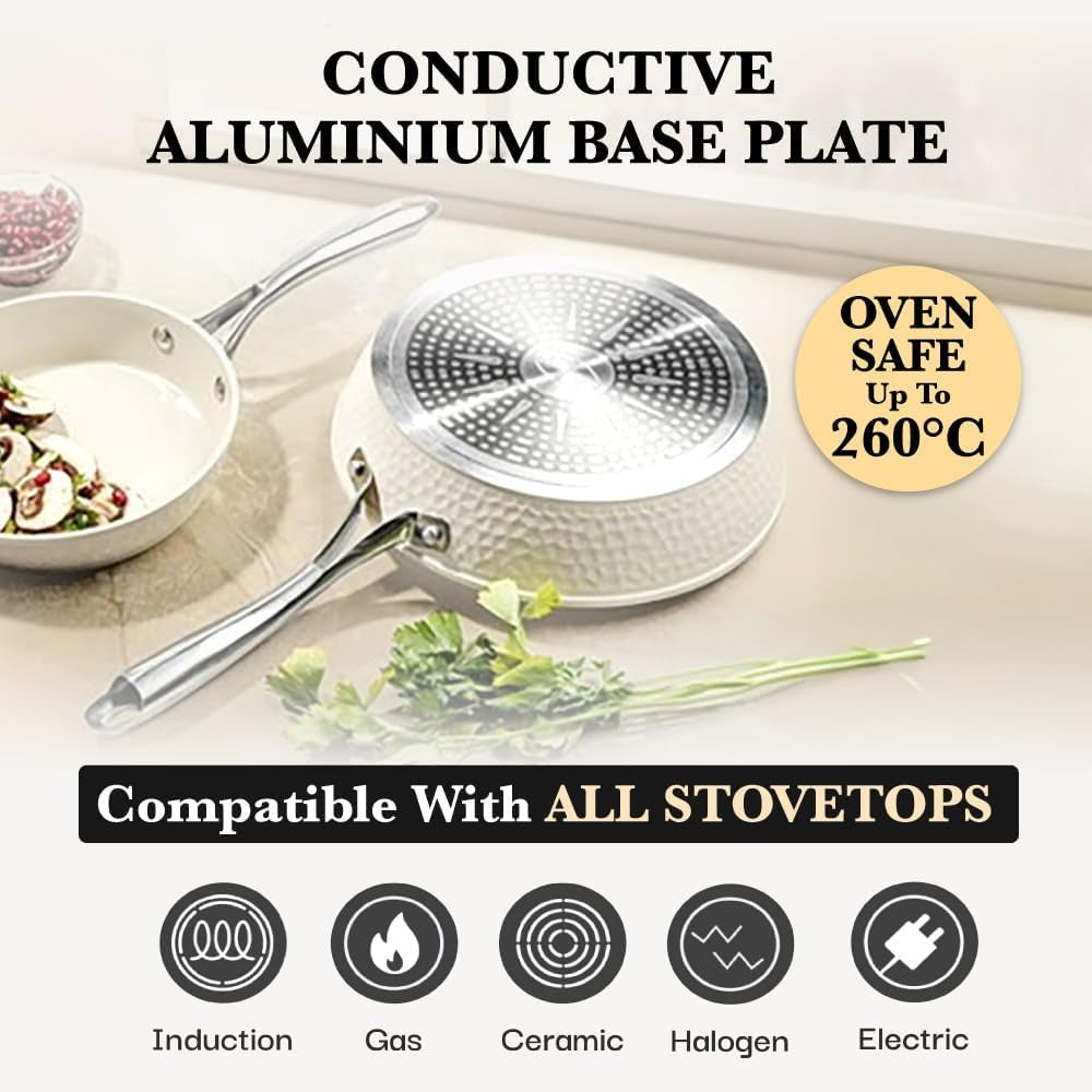 hammered-15pcs-ceramic-cookware-set-nonstick-induction-pots-and-pans-set-non-stick-with-bakeware-set-steamer-for-cooking-non-toxic-pfoa-pfos-free-oven-dishwasher-safe-cream-white