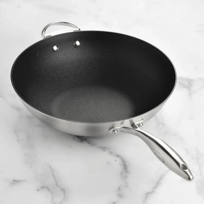 CX+ 12.5" Nonstick Wok - Stratanium plus Nonstick Stir Fry Pan | 5-Ply Stainless Steel - Made in Denmark4