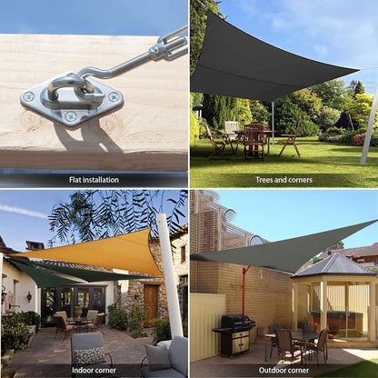 Sun Shade Sail Hardware Kit 6 Inch for Rectangle & Triangle Shade Sail Install, Stainless Steel Shade Sail Fixing Accessories for Outdoor Patio Canopy Garden, Heavy Duty Awning Attachment Set (44 Pcs)5