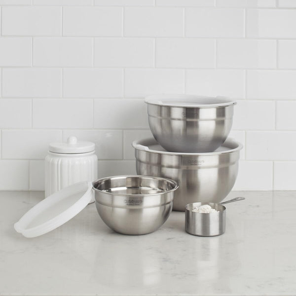 Mixing Bowl Set, Nesting Bowls, Stainless Steel, 3-Piece7