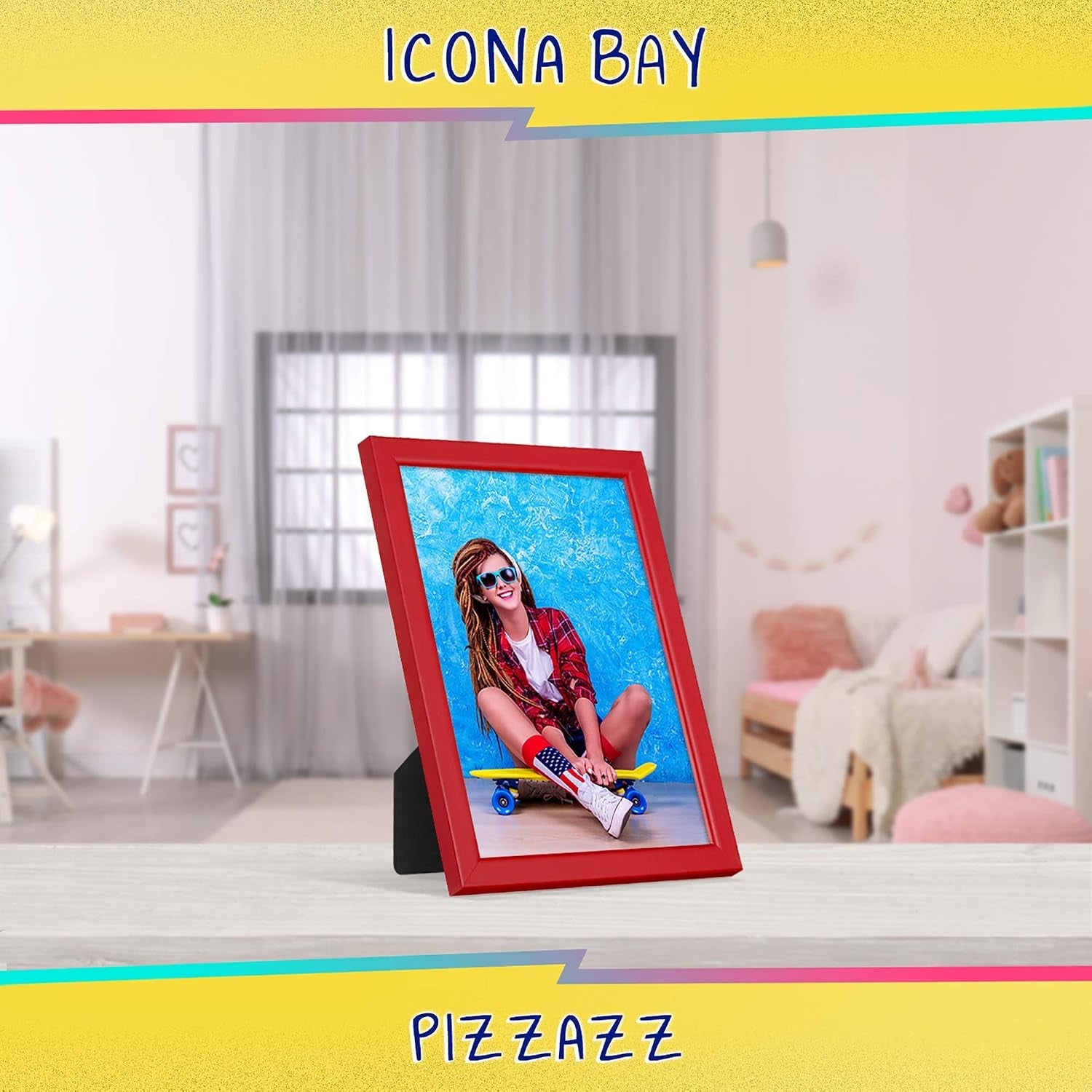 5x7-picture-frame-red-colored-solid-wood-scandinavian-style-frame-for-photo-pizzazz-collection