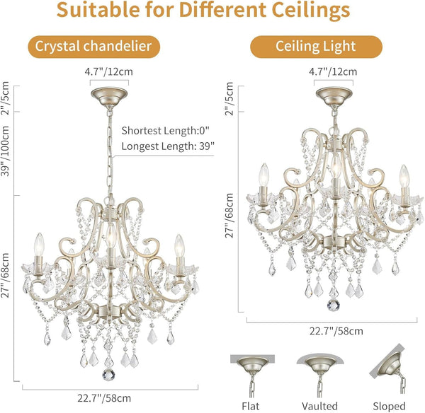 K9 Crystal Gold Chandelier and Nickel Finish Modern Chandelier for Dining Room Light Fixture Living Room Bedroom6