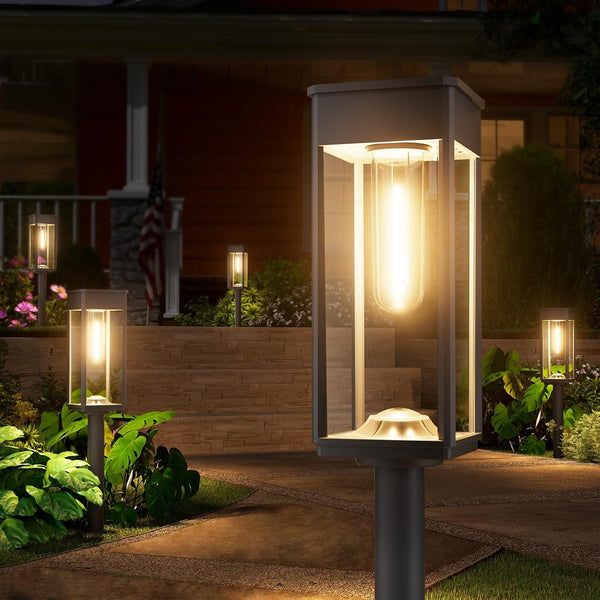 Solar Path Lights, 8 Pack, 3 Heights, Warm White, IP651