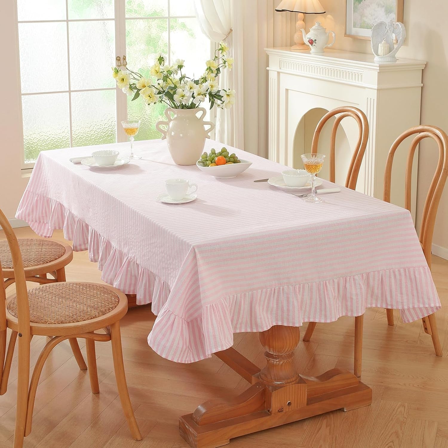 striped-ruffled-tablecloth-square-spring-cotton-blend-stripe-table-cloth-with-tassel-farmhouse-washable-wrinkle-free-heavy-table-cover-for-valentines-day-outdoor-picnic-party-pink-55x55