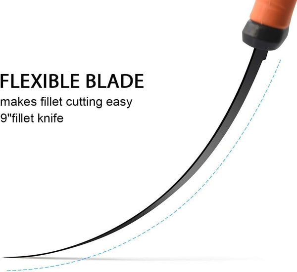 6-Inch Fishing Fillet Knife, Flexible Stainless Steel Blade4