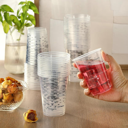 50PCS Resin Epoxy Mixing Cups,  8Oz Clear Plastic Paint Measuring Cups with 50Pcs Wooden Stirring Sticks for Epoxy Resins, Mixing Paint, Pigments, Resins9