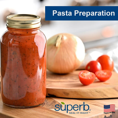 Superb Canning Lids – Regular Mouth Mason Jar Lids – Baker’S Dozen/Bulk Package of 156 Lids – Made in the USA3