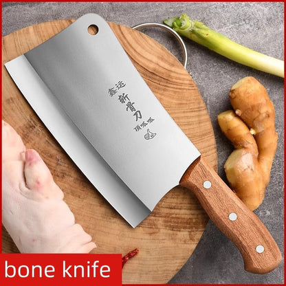 Meat Cleaver, Chopping Knife Bone Chopper Heavy Duty Chicken Bone Chopper Kitchen Knives Household Vegetable Knives4