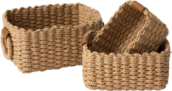 Small Wicker Baskets for Organizing, Desert 3 Pack1