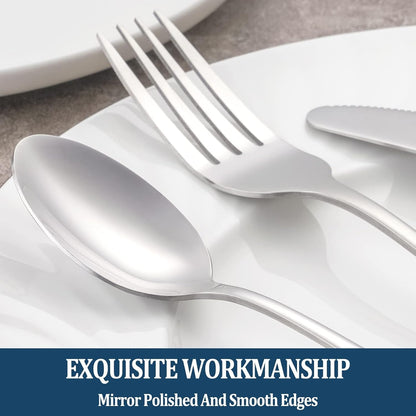 Dinner Forks,Set of 16 Top Food Grade Stainless Steel Silverware Forks,Table Forks,Flatware Forks,8 Inches,Mirror Finish & Dishwasher Safe,Use for Home,Kitchen or Restaurant4