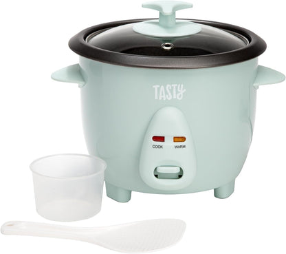 Mini Rice Cooker with Removable Nonstick Bowl and Auto Keep Warm Function, Great for Soups, Stews, Grains and Oats, 6 Cups Cooked (3 Cups Uncooked), 1.5-Quart, Aqua1