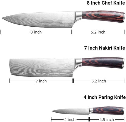 Professional 8 Inch Chef Knife Set,High Carbon Steel Kitchen Knives3