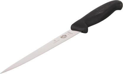 Victorinox 7" Fillet Knife, Straight Blade, Flexible, Black Fibrox Handle 5.3813.181