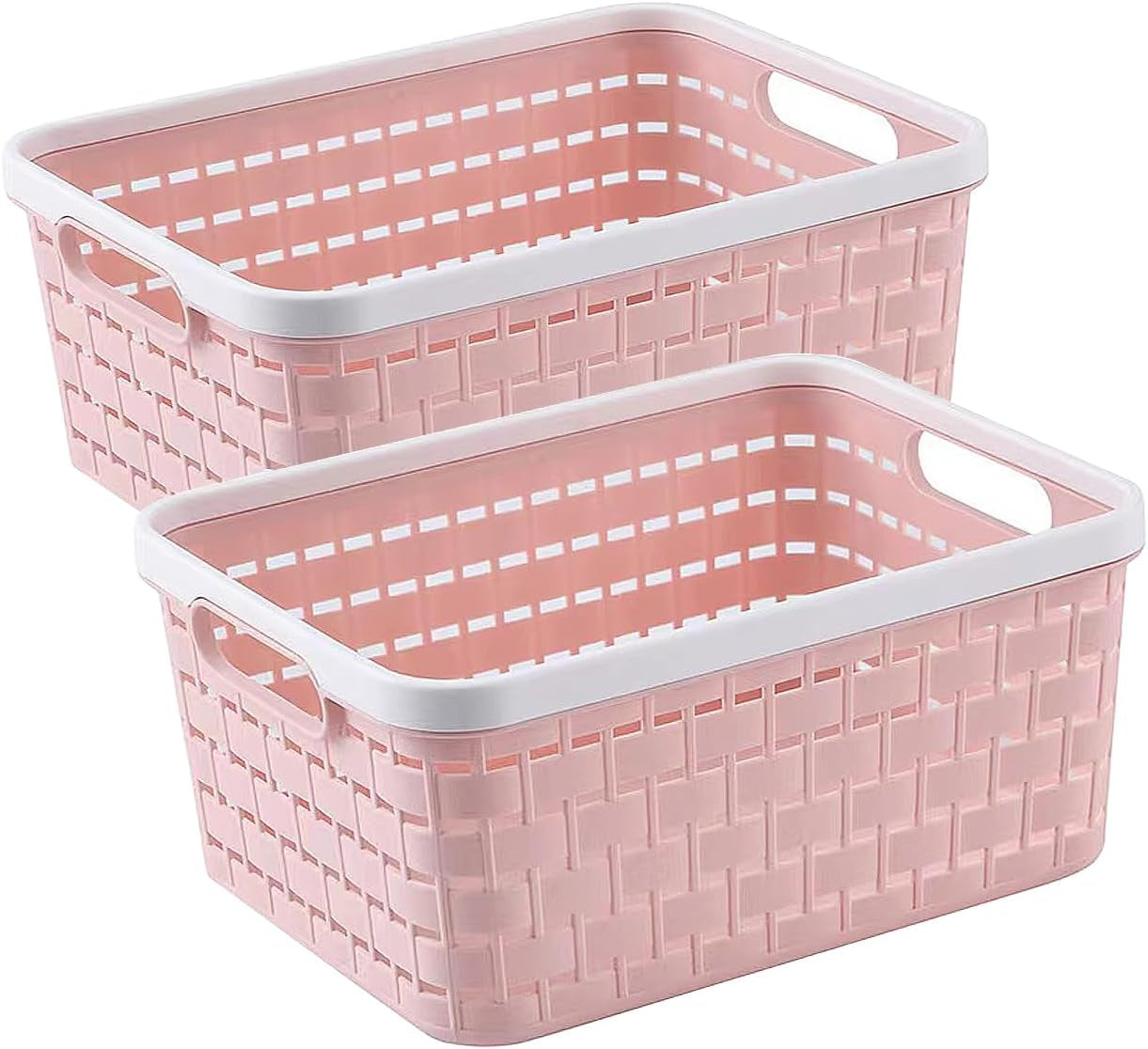 plastic-storage-bin-baskets-toilet-paper-basket-for-bathroom-plastic-organizer-shower-caddy-with-handles-for-living-room-small-pink-2-pack