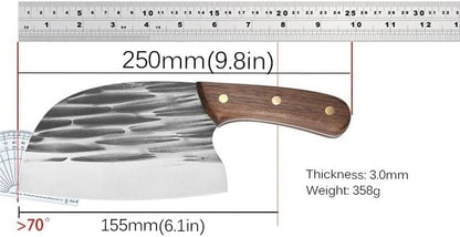 Meat Cleaver, Forged 5Cr15Mov Stainless Steel Kitchen Chef Knives Meat Fish Vegetables Sliced Professional Chinese Butcher Cleaver Knife(Knife B)2
