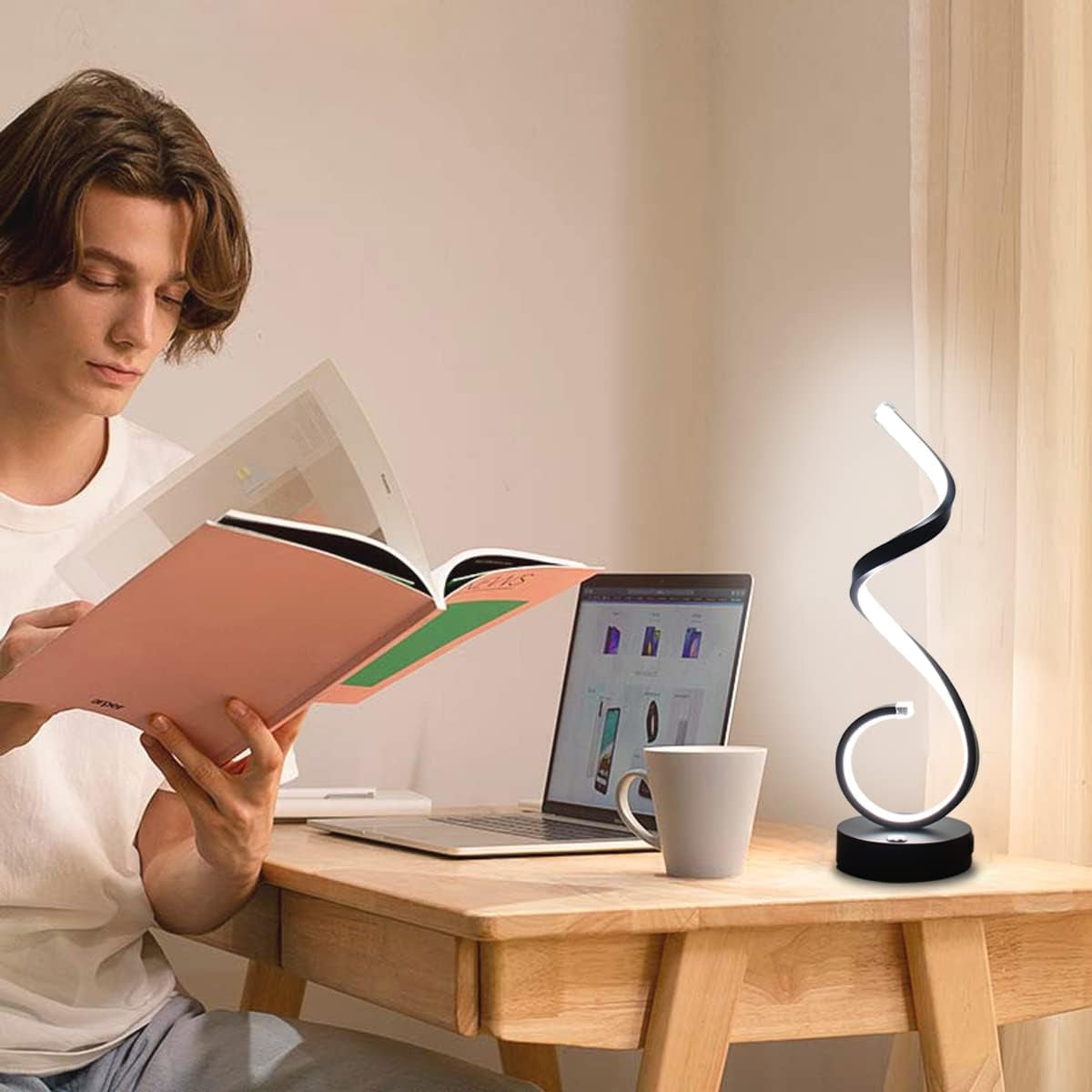 modern-spiral-led-table-lamp-set-of-2-10w-touch-control-table-lamp-with-usb-charging-ports-dimmable-3-color-modes-bedside-nightstand-desk-lamp-light-for-bedroom-living-room-office-black