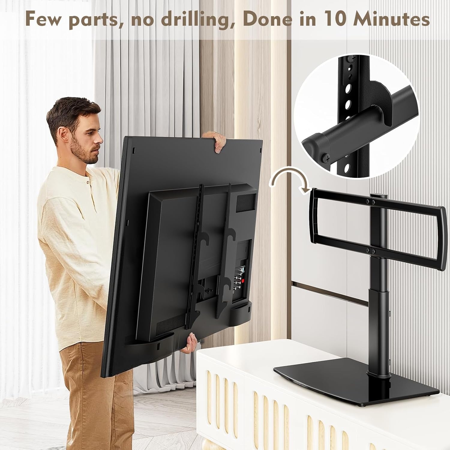 universal-swivel-tv-stand-base-table-top-tv-stand-32-to-65-inch-tvs-80-degree-swivel-4-level-height-adjustable-heavy-duty-tempered-glass-base-holds-up-to-88lbs-screens-ht04b-002