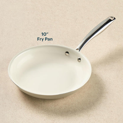 10-Inch Fry Pan Ceramic Cookware with Stainless Steel Handles | Healthy Nonstick Ceramic Coating, Induction Compatible Stainless Steel, PFAS Lead Cadmium BPA Free3