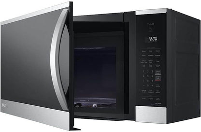 1.8 Cu. Ft. 30 In. W Smart over the Range Microwave Oven with Easyclean in Printproof Stainless Steel 1000-Watt5
